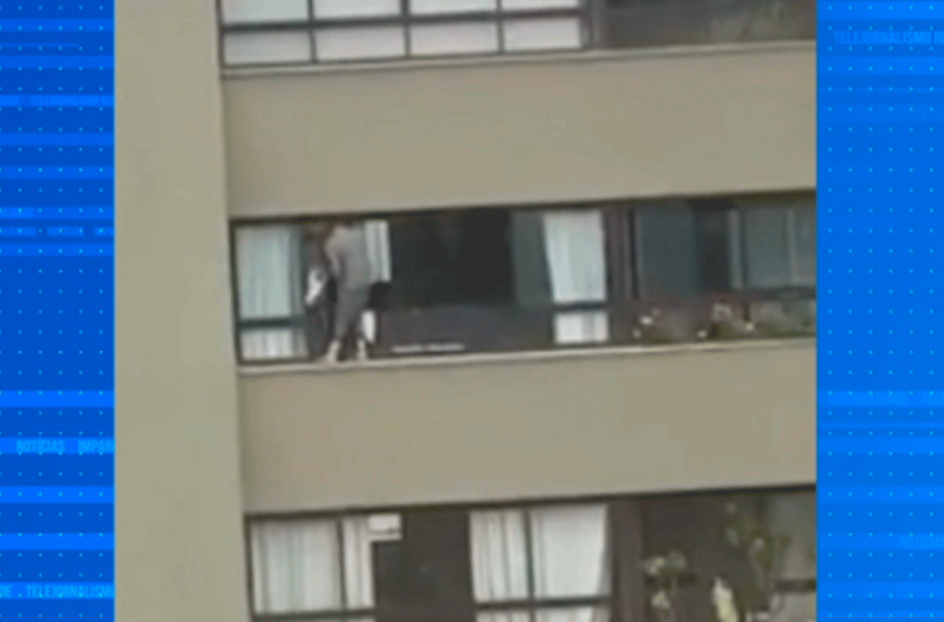  Diarista se pendura em janela de prédio em Jundiaí