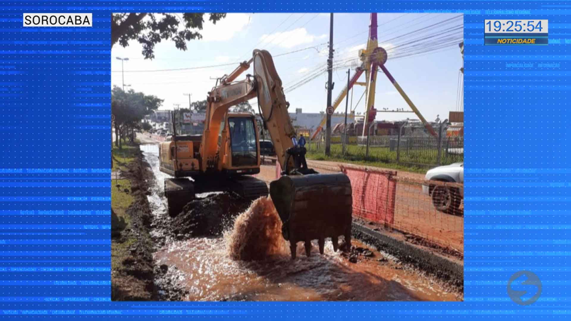 Adutora rompe e interrompe abastecimento de água em Sorocaba