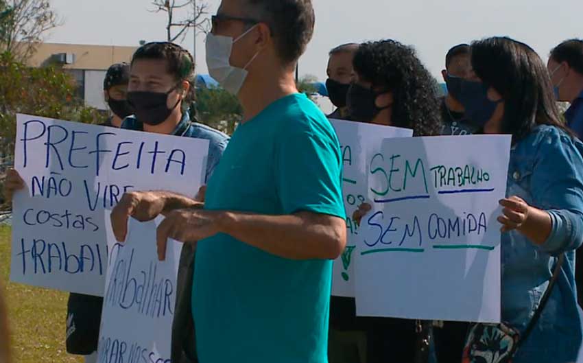 Protesto pela reabertura do comércio em Sorocaba