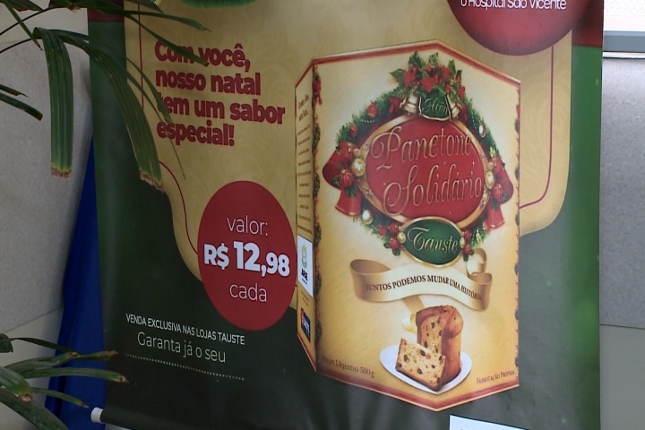 Supermercado doa renda arrecadada com vendas de panetones