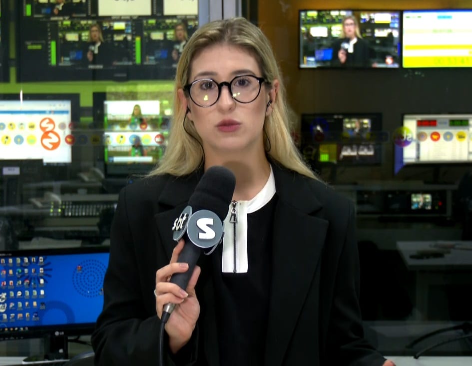 Repórter Nicole Bonentti falando sobre o caso