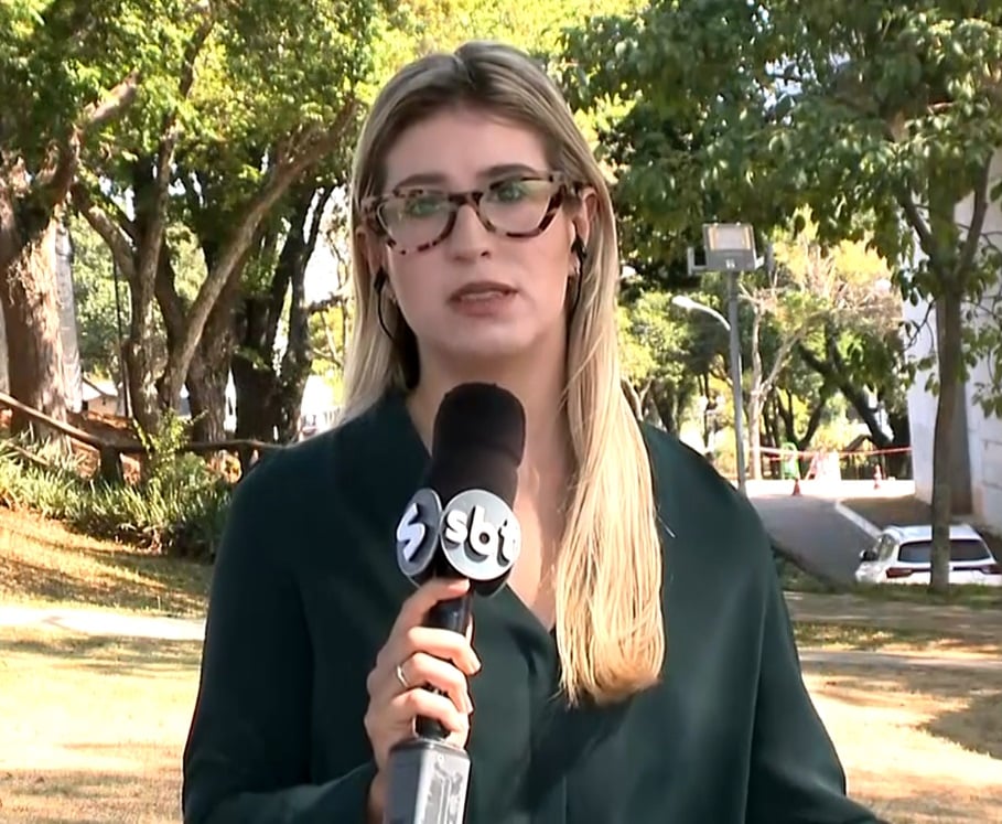 Repórter Nicole Bonentti falando sobre o caso.