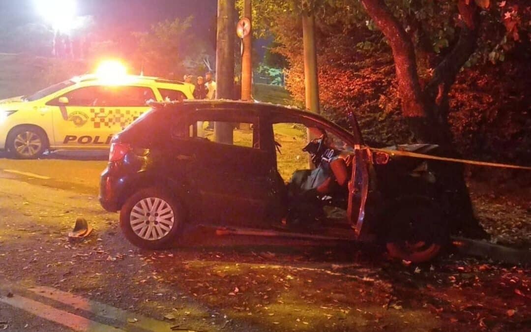 Acidente grave na Alameda Jorge Campestrini em Sorocaba deixa um morto e dois feridos