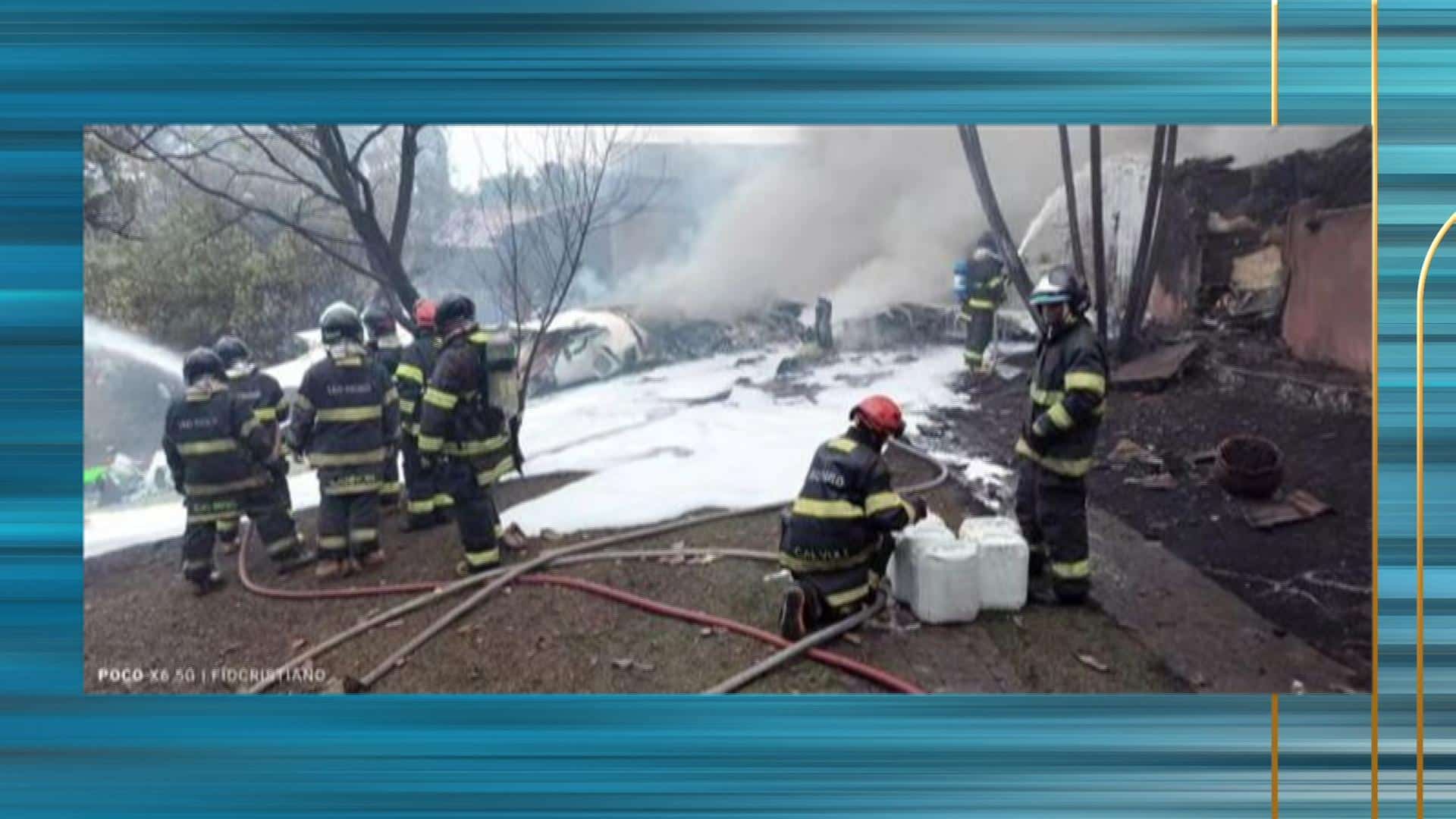 Equipes da região apoiam ocorrência da queda de avião em Vinhedo