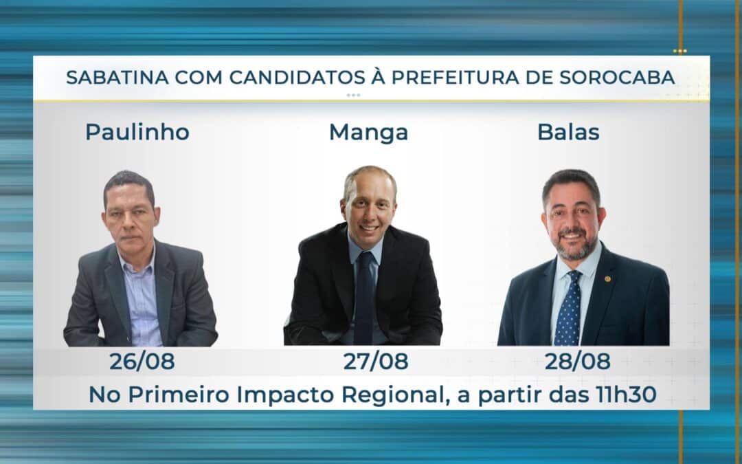 Sorteio define ordem das sabatinas dos candidatos à prefeito de Sorocaba