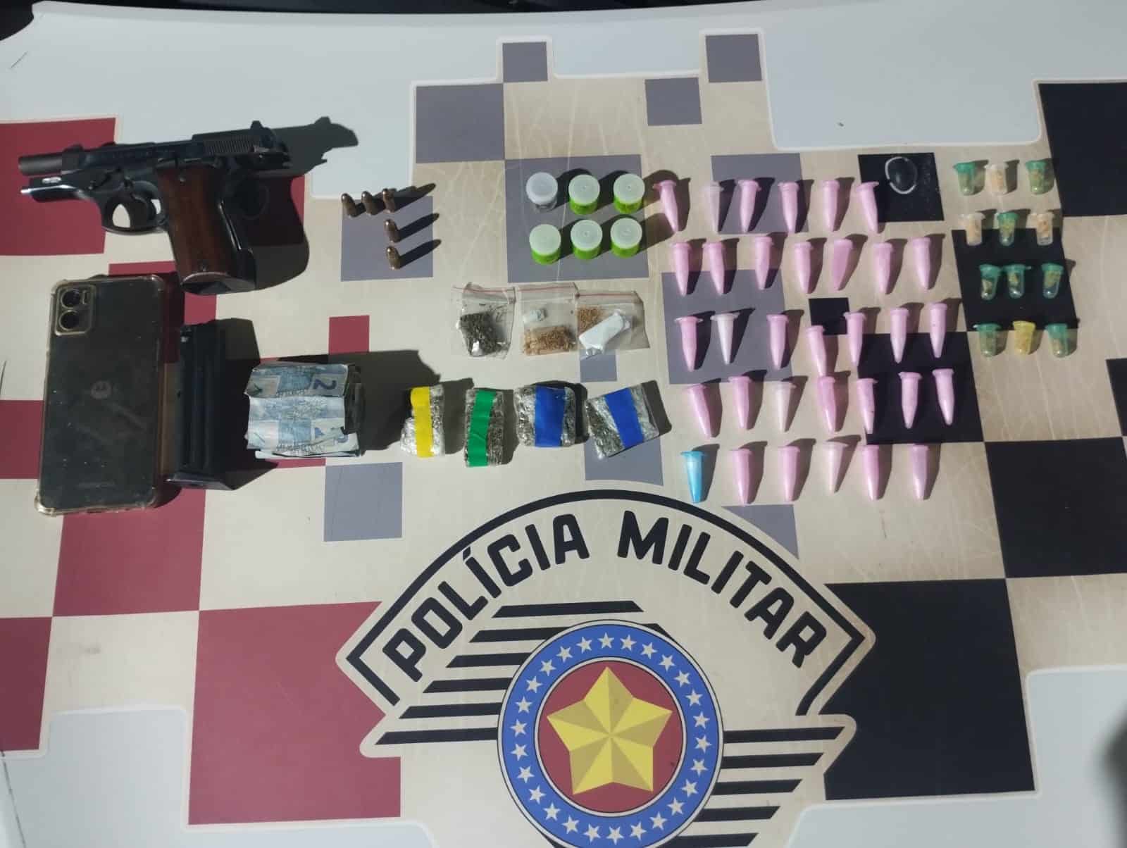 Homem é preso em Sorocaba por porte de arma, tráfico de drogas e adulteração de veículo