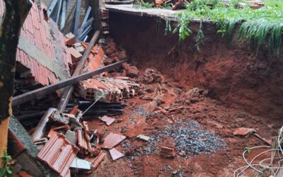 Chuva causa estragos em Araçoiaba da Serra