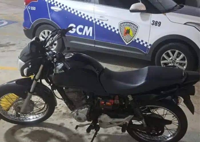 Motocicleta furtada é encontrada no Jardim Zulmira pela GCM