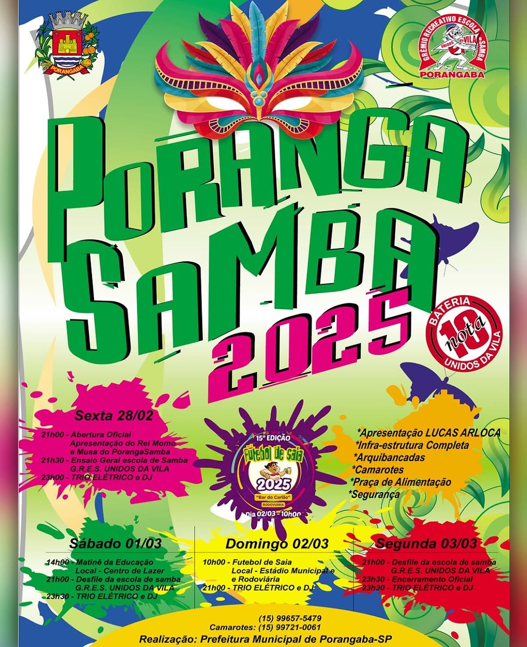 Confira a programação do Carnaval de Porangaba